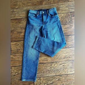 Banana Republic High-Rise Straight Premium Blue Denim. Size 28. New condition.